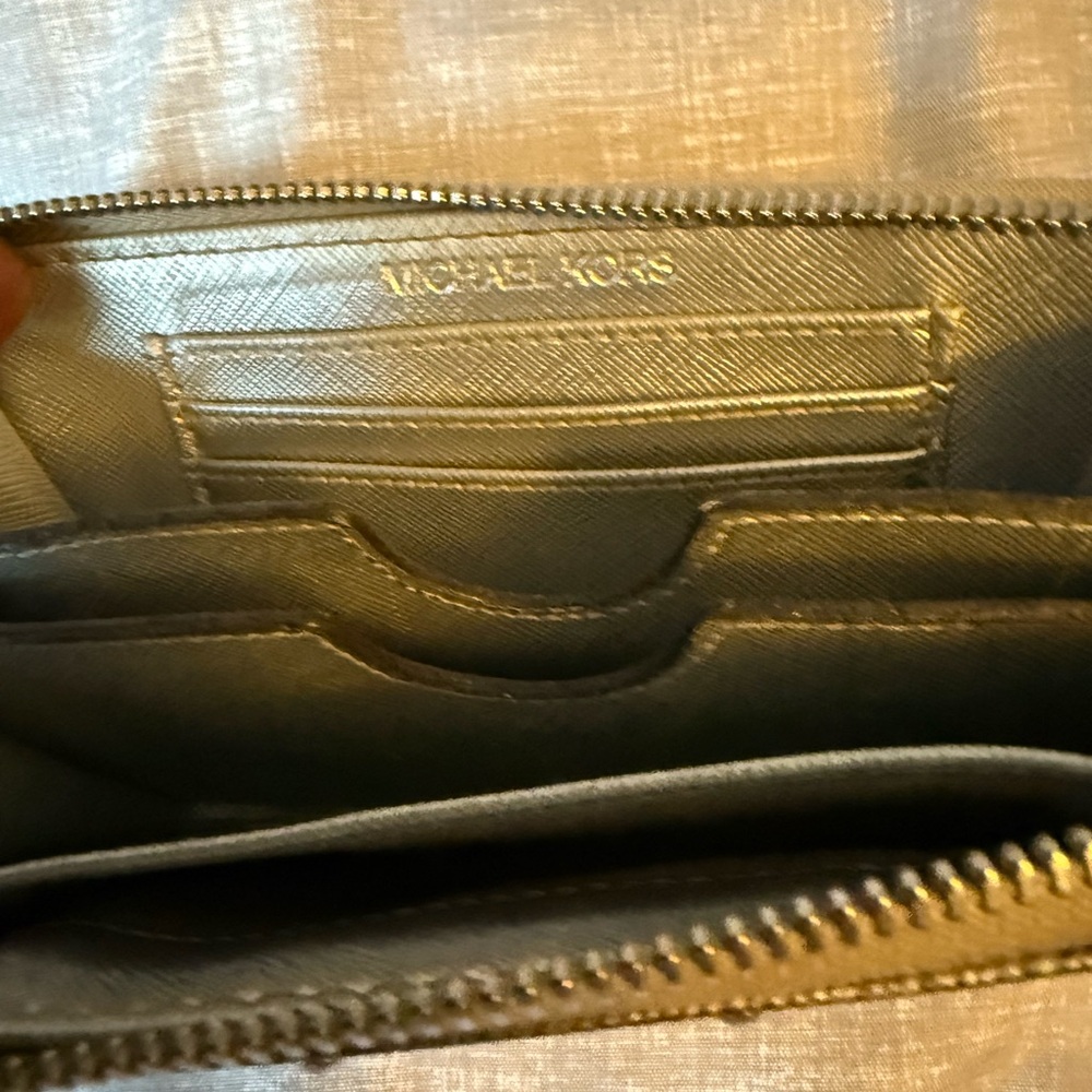 Michael Kors Metallic Gold Clutch - Picture 5 of 5